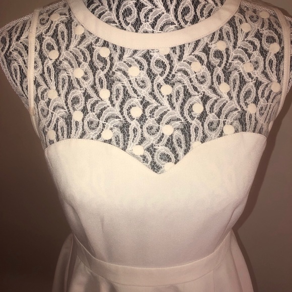 Urban outfitters cream mesh skater dress - Picture 2 of 5